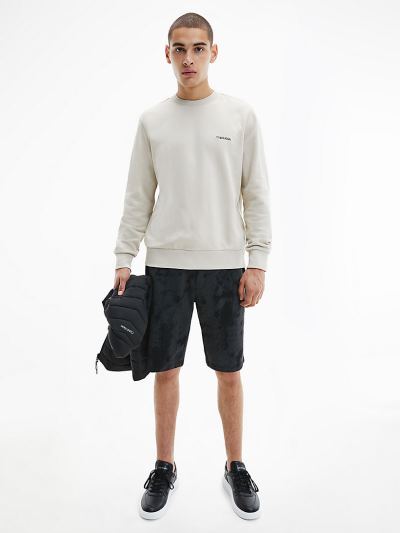 Calvin Klein Ruhák HU690909 | Calvin Klein Organic Cotton Férfi Pulóver Szürke